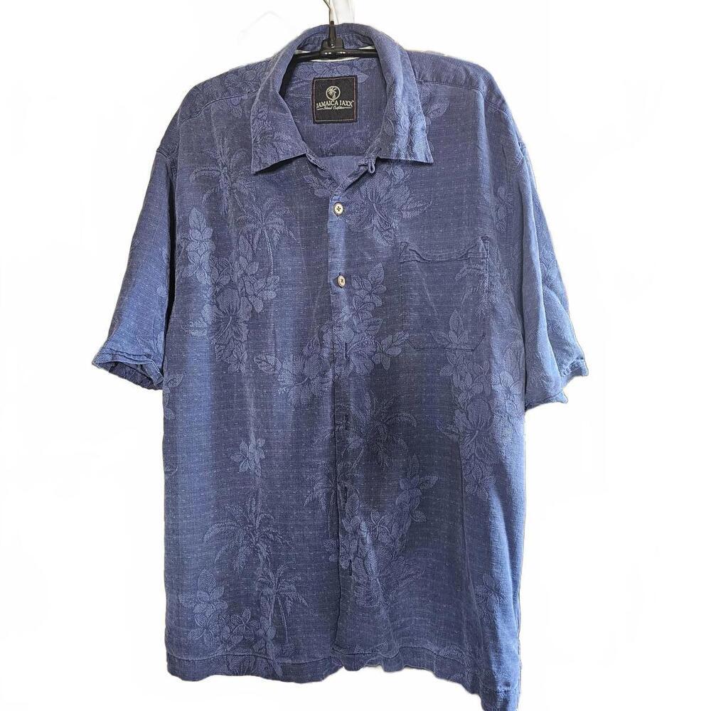 Jamaica Jaxx Blue Floral Short Sleeve Shirt